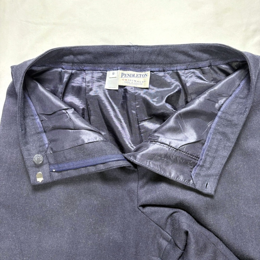 Vintage Pendleton Wool Flat Front Dress Pants Womens‎ 10 Petite Tailored Preppy - Picture 3 of 8
